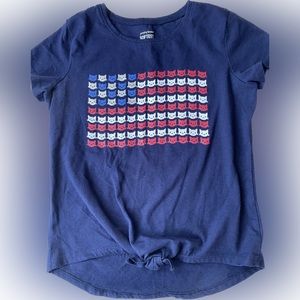 Jumping Beans America Fourth of July Tshirt Girls Size 7 Red White Blue